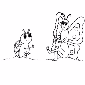 Christine's Magical Garden - Activities For Kids - Colouring-In - Lively and Busy Admiring Boots