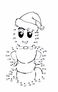 Christine's Magical Garden - Activities For Kids - Join-The-Dots - Chompy with Christmas Hat