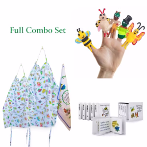 full combo set Series 1 Finger Puppets Five Tiny Books Family Cooking Set