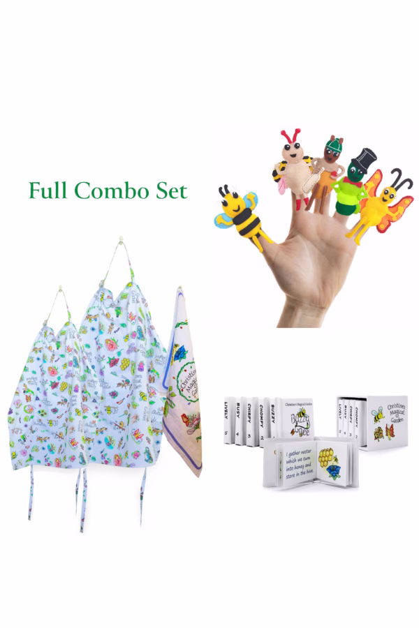 full combo set Series 1 Finger Puppets Five Tiny Books Family Cooking Set